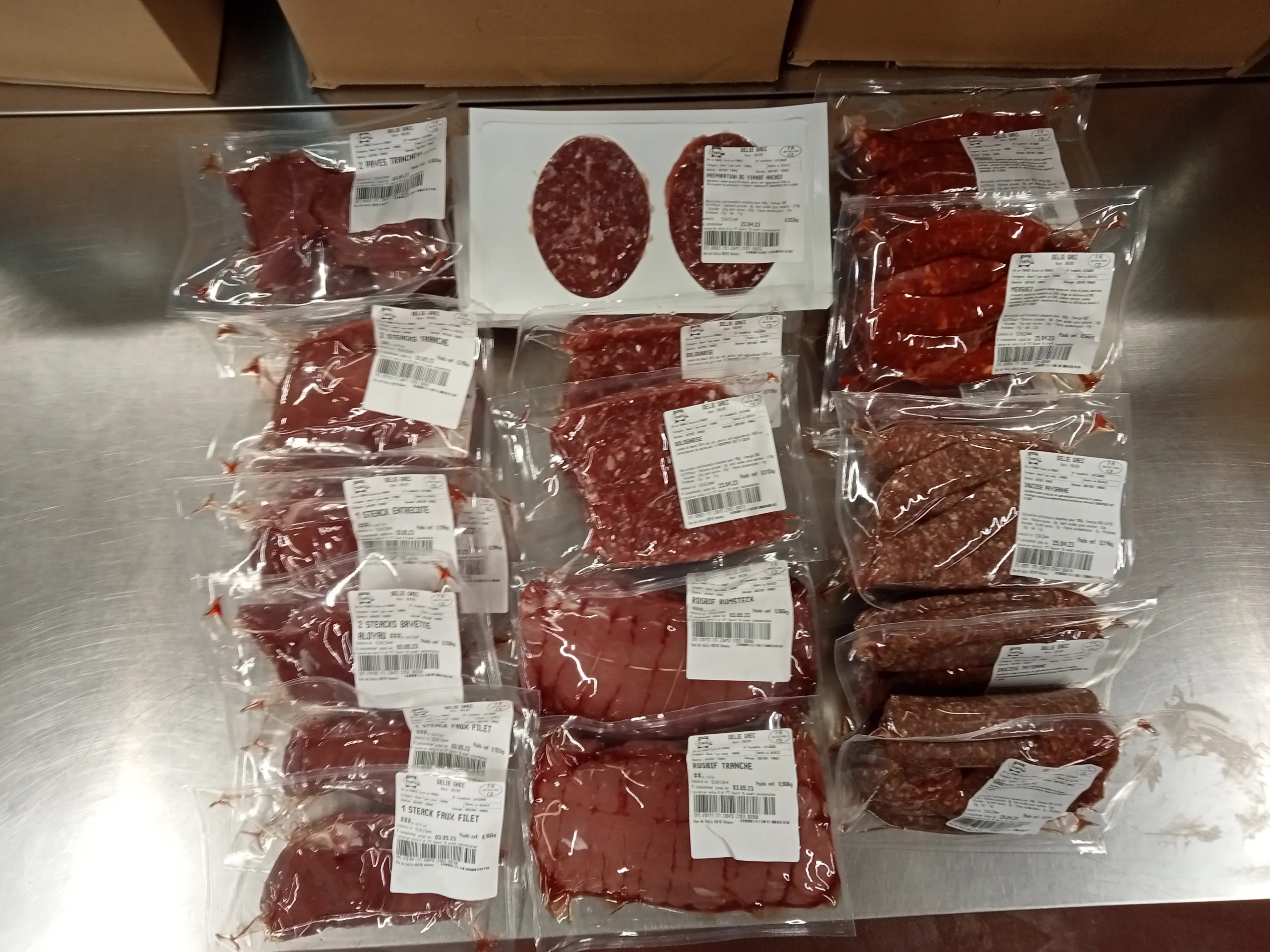 Caissette 5kg barbecue 20€/kg <br> <br> Acompte de: