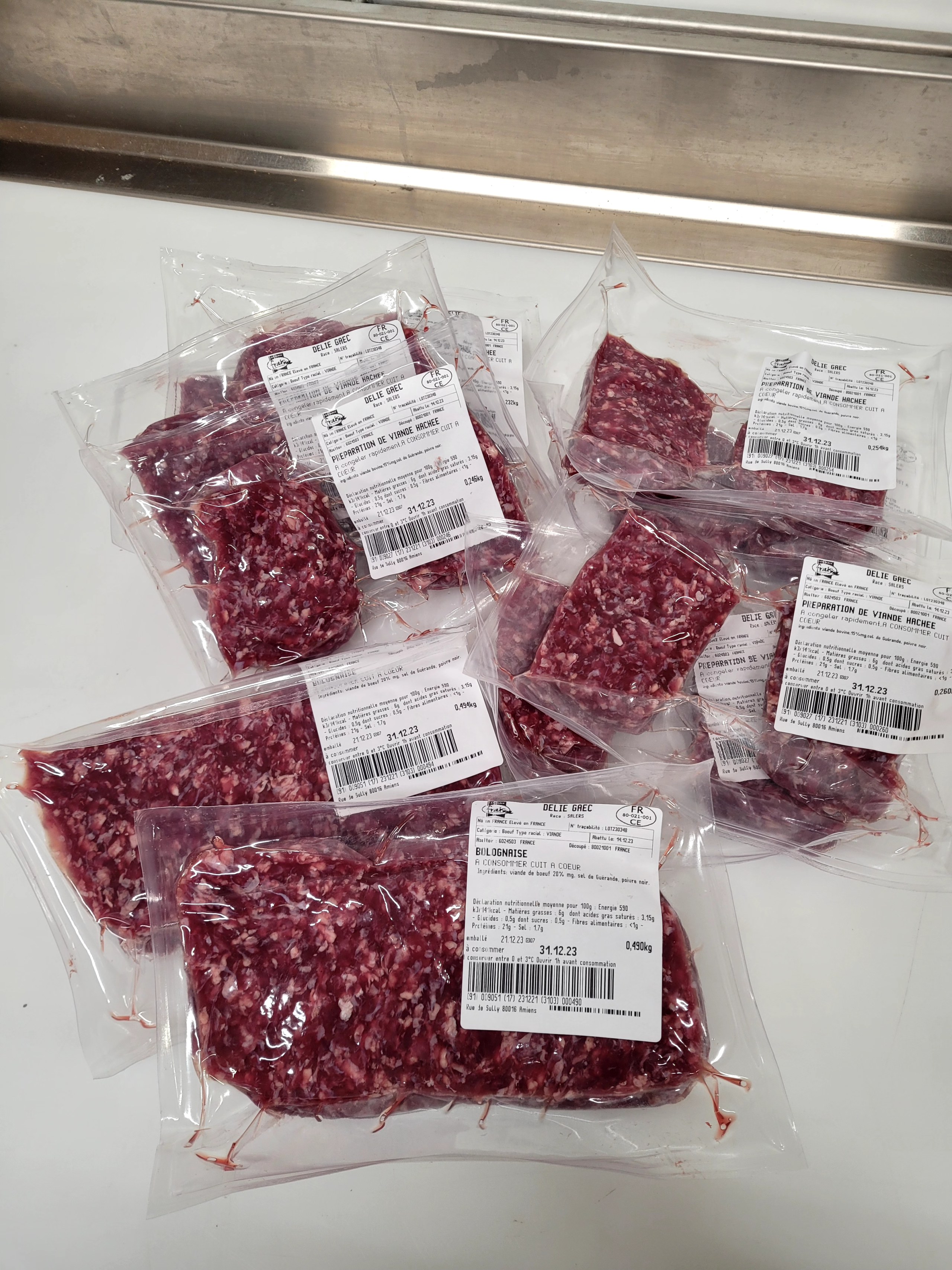 Caissette 5kg  Viande hachée 20€/kg <br> <br> Acompte de: