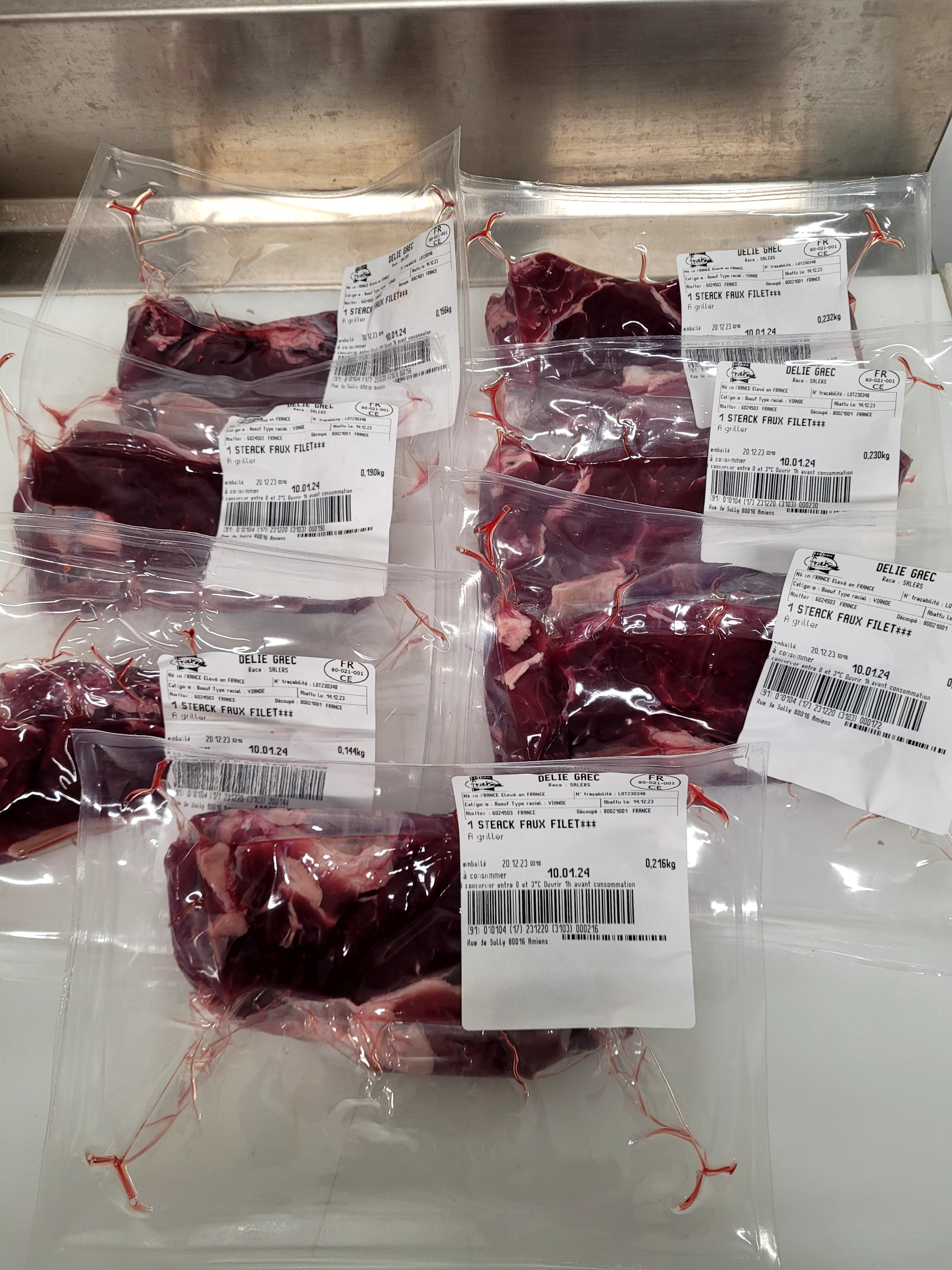 Caissette 4kg Mix Steak 22€/kg <br> <br> Acompte de: